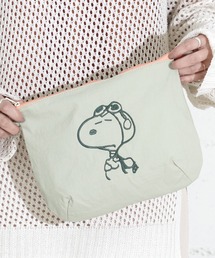 PEANUTS（ピーナッツ）の「"09"≪PEANUTS≫リバーシブル 2ポケット ナイロン 刺繍 ポーチ（ポーチ）」