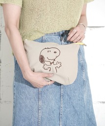 THE MILES（ザ マイルズ）の「"09"≪PEANUTS≫リバーシブル 2ポケット ナイロン 刺繍 ポーチ（ポーチ）」