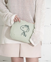 PEANUTS（ピーナッツ）の「"09"≪PEANUTS≫リバーシブル 2ポケット ナイロン 刺繍 ポーチ（ポーチ）」