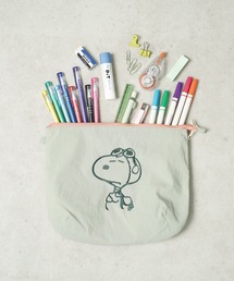 THE MILES（ザ マイルズ）の「"09"≪PEANUTS≫リバーシブル 2ポケット ナイロン 刺繍 ポーチ（ポーチ）」