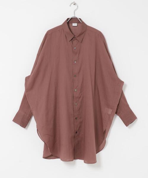 URBAN RESEARCH DOORS（アーバンリサーチドアーズ）の「『WEB/一部店舗限定カラー』ラミーコットンビックシャツ（シャツ/ブラウス・レディース・ブルー/チャコールグレー/ミント/ピンク・FREE）」の12枚目の写真