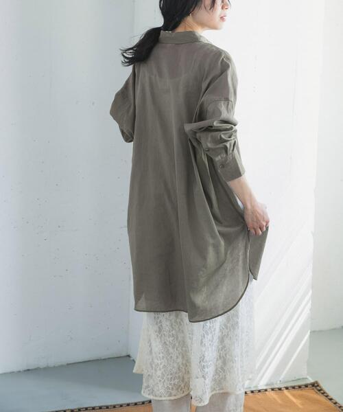 URBAN RESEARCH DOORS（アーバンリサーチドアーズ）の「『WEB/一部店舗限定カラー』ラミーコットンビックシャツ（シャツ/ブラウス・レディース・ブルー/チャコールグレー/ミント/ピンク・FREE）」の17枚目の写真