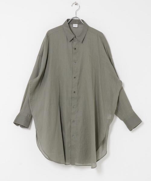 URBAN RESEARCH DOORS（アーバンリサーチドアーズ）の「『WEB/一部店舗限定カラー』ラミーコットンビックシャツ（シャツ/ブラウス・レディース・ブルー/チャコールグレー/ミント/ピンク・FREE）」の21枚目の写真