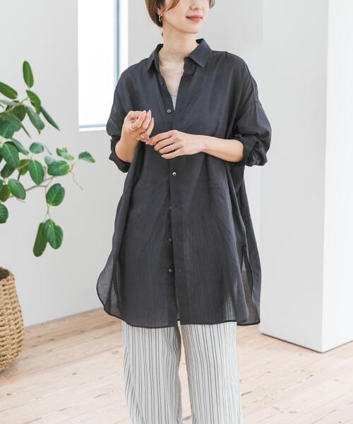 ＊Seb＊春夏新作アーバンリサーチDOORS新品ラミーコットンビッグシャツ WEB/一部店舗限定カラー』ラミーコットンビックシャツ（シャツ