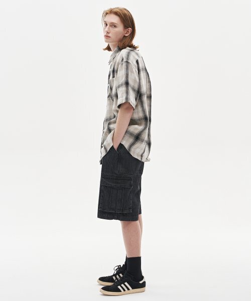NOUN(ノウン)の「bermuda cargo denim pants (black)(その他パンツ・メンズ・その他・O)」の5枚目の写真