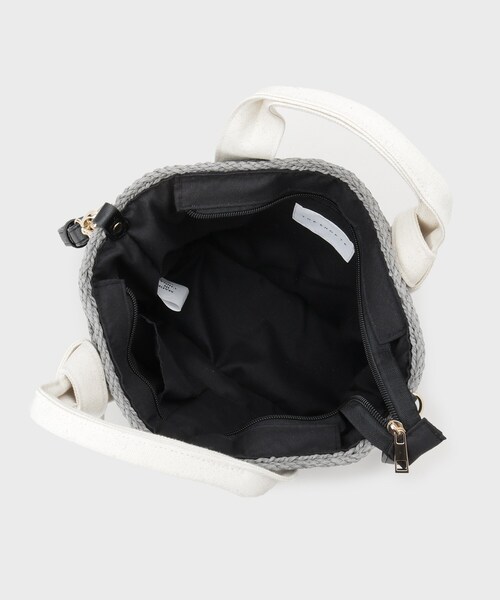 THE SHOP TK （ザ ショップ ティーケー ）の「ロゴ雑材バッグ（ハンドバッグ・レディース・グレー系4/アイボリー系4/ベージュ系4・00）」の17枚目の写真
