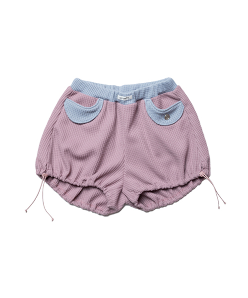 DAMP(ドントアスクマイプラン)の「エアリーワッフルツーウェイバルーンショーツ(その他パンツ・レディース・スカイブルー/ブラック/ピンク・1/2)」の3枚目の写真