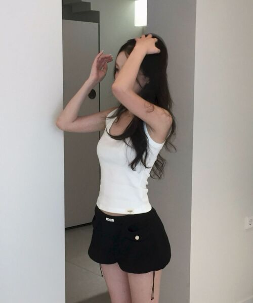 DAMP(ドントアスクマイプラン)の「エアリーワッフルツーウェイバルーンショーツ(その他パンツ・レディース・スカイブルー/ブラック/ピンク・1/2)」の9枚目の写真