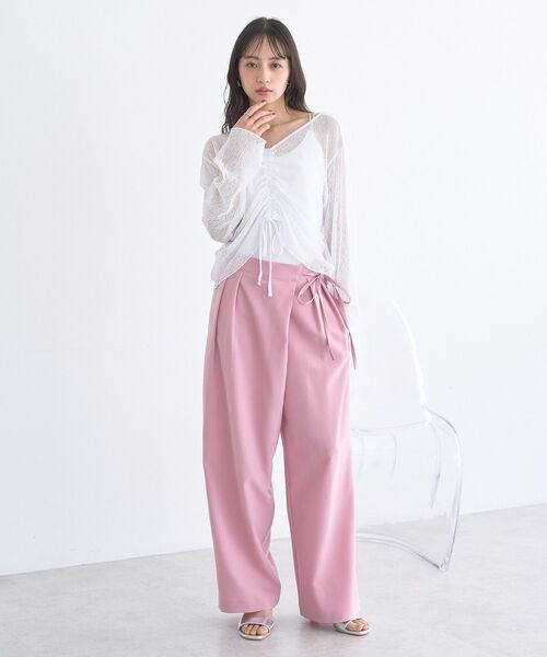 earth music&ecology(アースミュージックアンドエコロジー)の「ラップパンツ(その他パンツ・レディース・ピンク/グレー/アイボリー・M/S)」の12枚目の写真