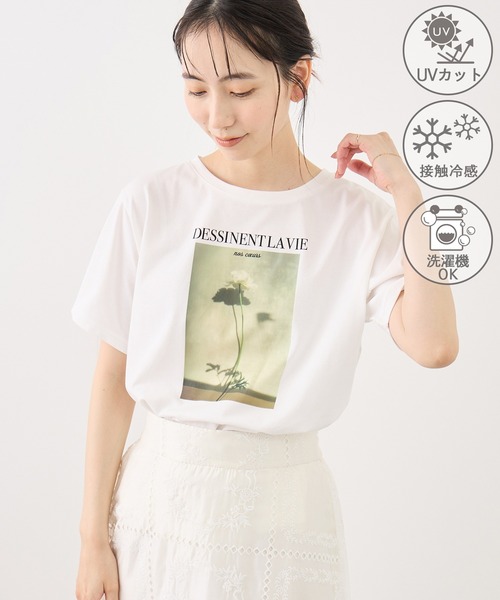 ROPE' PICNIC(ロペピクニック)の「RENUロゴ&フォトアソートプリントTシャツ/UVカット・接触冷感・イージーケア(Tシャツ/カットソー・レディース・ホワイト系その他/ホワイト/ホワイト系その他2/ホワイト系その他3・FREE)」の19枚目の写真