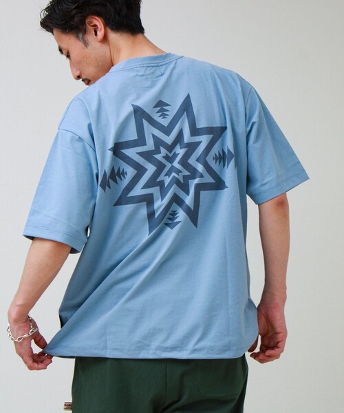 PENDLETON(ペンドルトン)の「【PENDLETON/ペンドルトン】CALCULO×SOLOTEX Tee(Tシャツ/カットソー・メンズ・サックスブルー/サーモンピンク/ブラック/オフホワイト・L/M)」の1枚目の写真