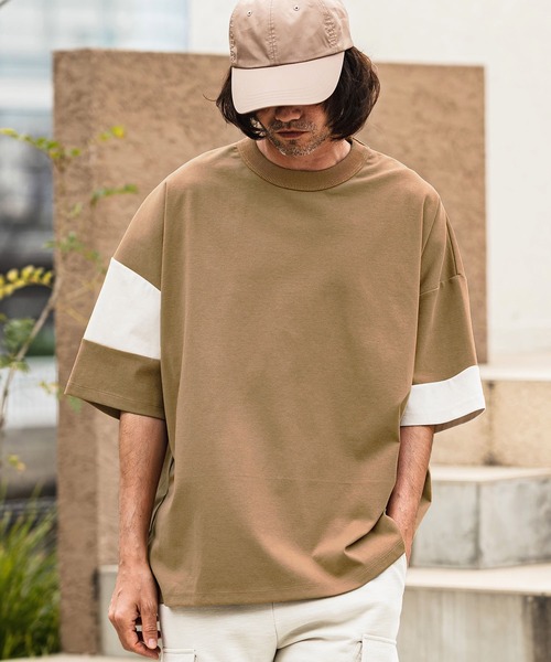 CAMBIO(カンビオ)の「mt10470- Asymmetry Switch Cut sew デザインTシャツ(S69026cmb)(Tシャツ/カットソー・メンズ・キナリ/ベージュ系その他/ブラック×グレー/チャコールグレー×ブラック・L/M/S)」の21枚目の写真