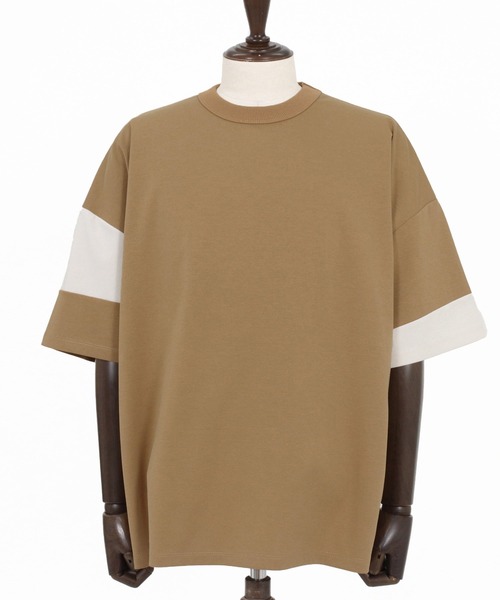 CAMBIO(カンビオ)の「mt10470- Asymmetry Switch Cut sew デザインTシャツ(S69026cmb)(Tシャツ/カットソー・メンズ・キナリ/ベージュ系その他/ブラック×グレー/チャコールグレー×ブラック・L/M/S)」の12枚目の写真