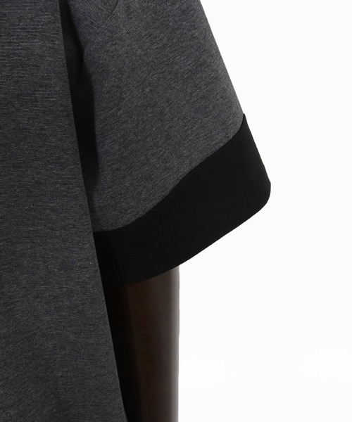 CAMBIO(カンビオ)の「mt10470- Asymmetry Switch Cut sew デザインTシャツ(S69026cmb)(Tシャツ/カットソー・メンズ・キナリ/ベージュ系その他/ブラック×グレー/チャコールグレー×ブラック・L/M/S)」の18枚目の写真