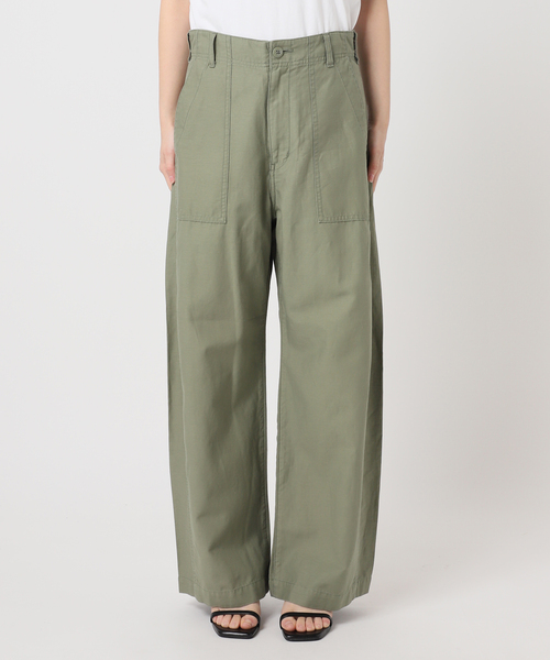 U by SPICK&SPAN(ユーバイスピックアンドスパン)の「コットンリネンバレルレッグルーズベイカーパンツ(カーゴパンツ・レディース・ベージュ/ネイビー/カーキ・38/36)」の11枚目の写真