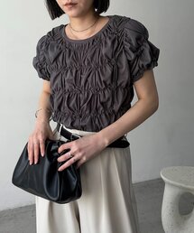 CAPRICIEUX LE'MAGE（カプリシューレマージュ）の「【新色イエロー・チャコールグレー】シャーリングホイップＴ（Tシャツ/カットソー）」