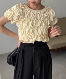 CAPRICIEUX LE'MAGE（カプリシューレマージュ）の「【新色イエロー・チャコールグレー】シャーリングホイップＴ（Tシャツ/カットソー）」