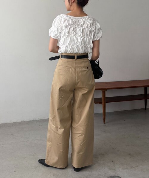 CAPRICIEUX LE'MAGE(カプリシューレマージュ)の「【新色イエロー・チャコール】シャーリングホイップT(Tシャツ/カットソー・レディース・ホワイト/ピンク/イエロー/ブラック/チャコールグレー・FREE)」の15枚目の写真