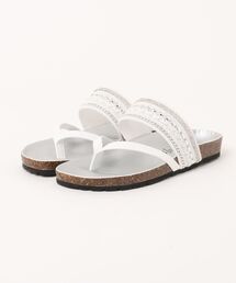 【ITALIAN SHOEMAKERS】メタリックブレードフラットサンダル(962334)