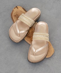 【ITALIAN SHOEMAKERS】メタリックブレードフラットサンダル(962334)