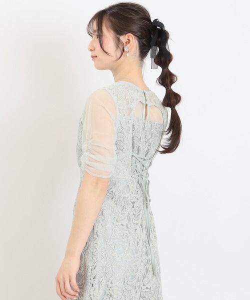 TRUDEA(トルディア)の「Vネック刺繍レース(ドレス・レディース・チャコールグレー/ブラック/ミント・MEDIUM/SMALL)」の12枚目の写真