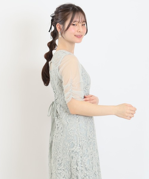 TRUDEA(トルディア)の「Vネック刺繍レース(ドレス・レディース・チャコールグレー/ブラック/ミント・MEDIUM/SMALL)」の11枚目の写真