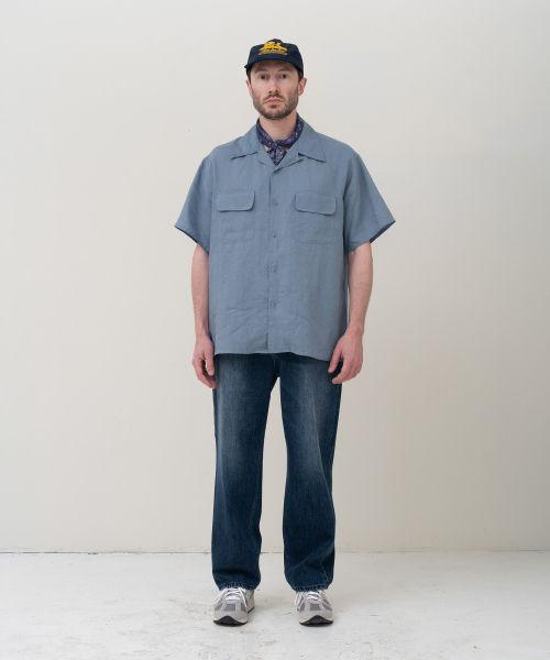 MANNERGRAM(マナーグラム)の「ラミオープンカラー ハーフシャツ(シャツ/ブラウス・メンズ・その他・95/100/105)」の2枚目の写真