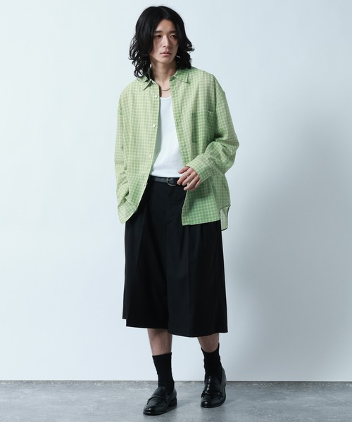 RAGEBLUE(レイジブルー)の「Sheer Check Pattern Shirt / シアーチェックシャツ(シャツ/ブラウス・メンズ・グリーン/その他5/ライトブルー/ブラック・LARGE/MEDIUM)」の19枚目の写真