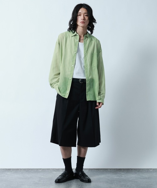 RAGEBLUE(レイジブルー)の「Sheer Check Pattern Shirt / シアーチェックシャツ(シャツ/ブラウス・メンズ・グリーン/その他5/ライトブルー/ブラック・LARGE/MEDIUM)」の20枚目の写真