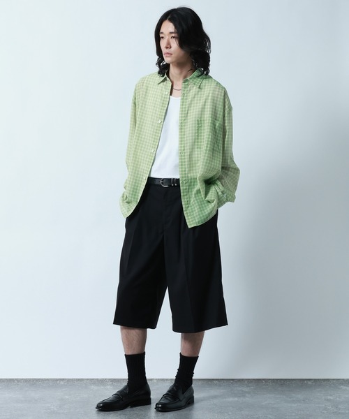 RAGEBLUE(レイジブルー)の「Sheer Check Pattern Shirt / シアーチェックシャツ(シャツ/ブラウス・メンズ・グリーン/その他5/ライトブルー/ブラック・LARGE/MEDIUM)」の22枚目の写真