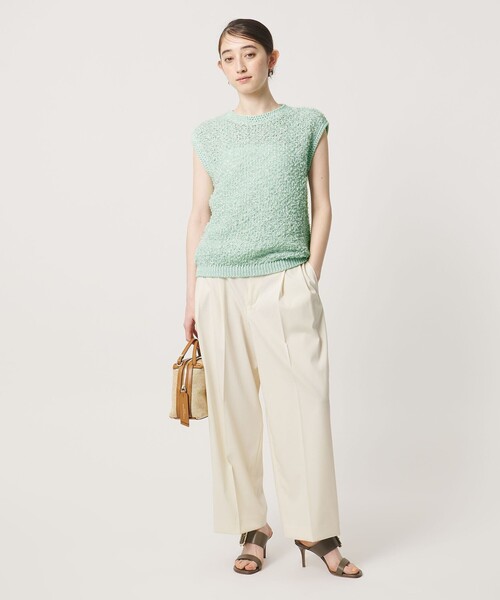 UNITED ARROWS(ユナイテッドアローズ)の「YTM カラー ミックス ニット ベスト(ニット/セーター・レディース・ナチュラル/ネイビー/ライム・FREE)」の7枚目の写真