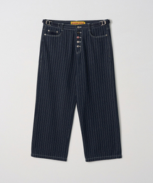 Pin Stripe Denim Pants (BLACK)（デニムパンツ）｜GARMENTS FAB