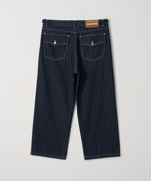 GARMENTS FAB（ガーメンツファブ）の「Pin Stripe Denim Pants (BLUE)（デニムパンツ・レディース・その他・MEDIUM/LARGE）」の2枚目の写真
