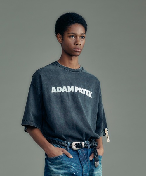 ADAMPATEK/basic logo aging T/ベーシックロゴエイジング加工Tシャツ