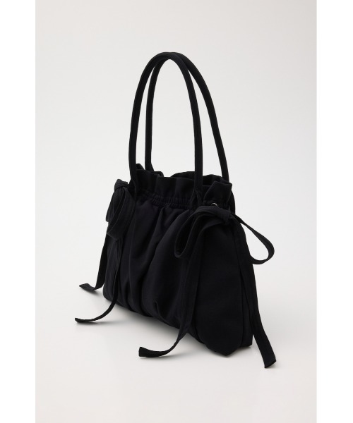 SLY(スライ)の「SW GATHER RIBBON BAG スウェットギャザーリボンバッグ(ショルダーバッグ・レディース・ブラック/杢グレー・FREE)」の3枚目の写真