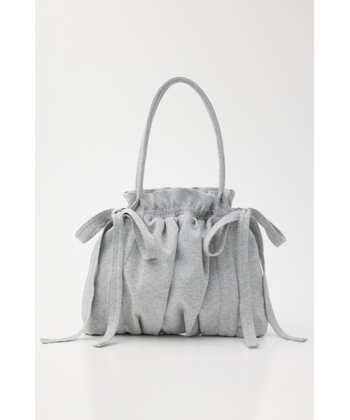 SLY(スライ)の「SW GATHER RIBBON BAG スウェットギャザーリボンバッグ(ショルダーバッグ・レディース・ブラック/杢グレー・FREE)」の8枚目の写真