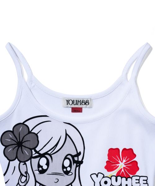YOUHEE(ユヒ)の「YOUHEE GIRL GRAPHIC SLEEVELESS_WHITE(Tシャツ/カットソー・レディース・その他・SMALL/MEDIUM)」の4枚目の写真