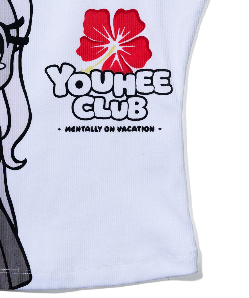 YOUHEE(ユヒ)の「YOUHEE GIRL GRAPHIC SLEEVELESS_WHITE(Tシャツ/カットソー・レディース・その他・SMALL/MEDIUM)」の5枚目の写真