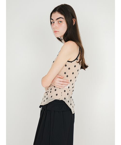 SORIN（ソリン　）の「SWANLAKE Choker Tanktop/スワンレイク チョーカータンクトップ（タンクトップ・レディース・ブラック/ベージュ/サーモンピンク/ミント・38）」の9枚目の写真