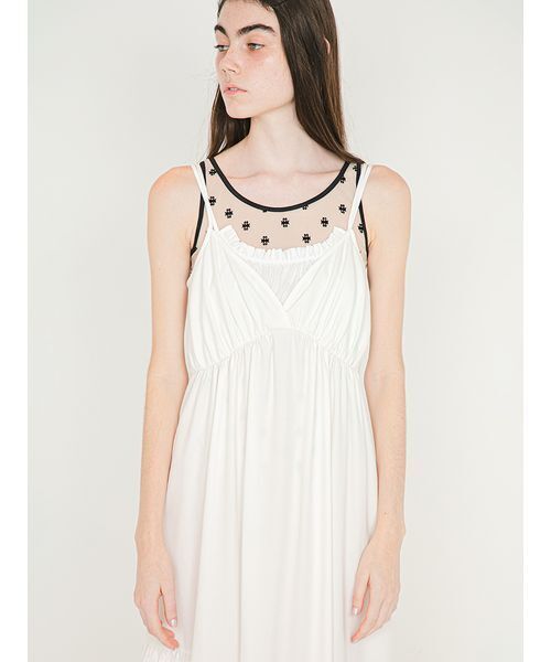 SORIN（ソリン　）の「SWANLAKE Choker Tanktop/スワンレイク チョーカータンクトップ（タンクトップ・レディース・ブラック/ベージュ/サーモンピンク/ミント・38）」の20枚目の写真