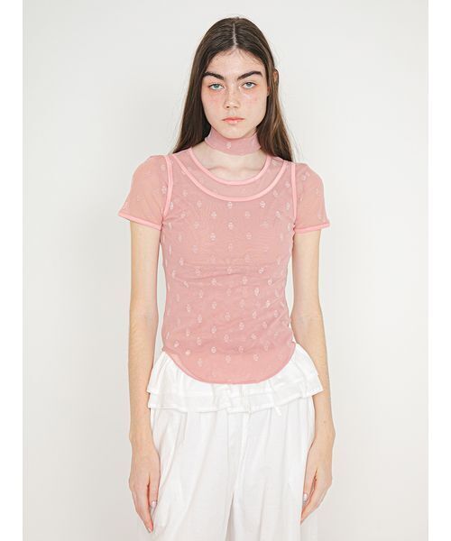 SORIN（ソリン　）の「SWANLAKE Choker Tanktop/スワンレイク チョーカータンクトップ（タンクトップ・レディース・ブラック/ベージュ/サーモンピンク/ミント・38）」の21枚目の写真