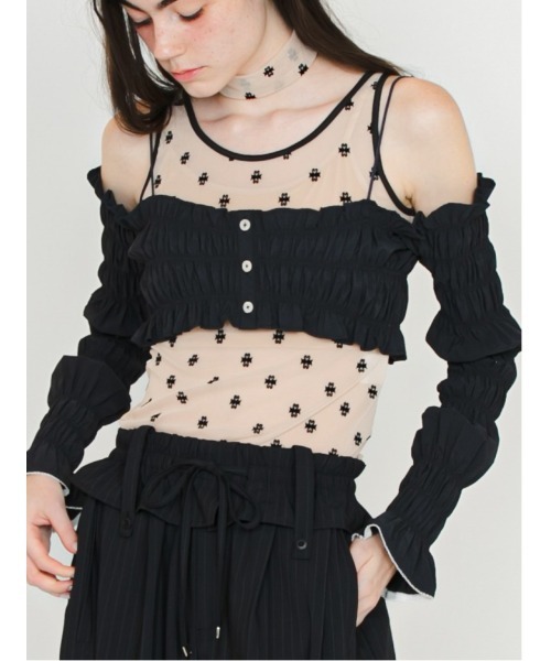 SORIN（ソリン　）の「SWANLAKE Choker Tanktop/スワンレイク チョーカータンクトップ（タンクトップ・レディース・ブラック/ベージュ/サーモンピンク/ミント・38）」の11枚目の写真
