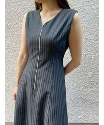LAGUNAMOON | フロントZIPミックスカラーワンピース 【夏服】(ワンピース)