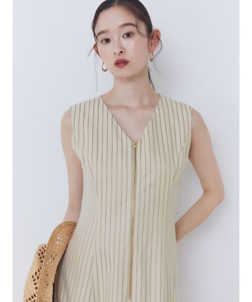 LAGUNAMOON（ラグナムーン）の「フロントZIPミックスカラーワンピース 【夏服】（ワンピース・レディース・ブラック/アイボリー/ライトグリーン・MEDIUM/SMALL）」の17枚目の写真