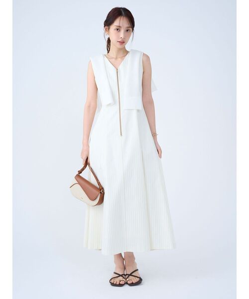 セール】フロントZIPミックスカラーワンピース 【夏服】（ワンピース