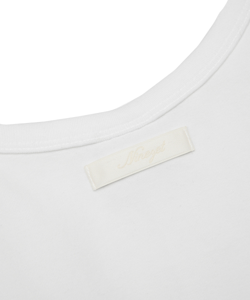 NINEZ(ナインゼット)の「シグネチャースリムスリーブレス(2カラー)(Tシャツ/カットソー・レディース・ホワイト/ブラック・SMALL/MEDIUM)」の10枚目の写真