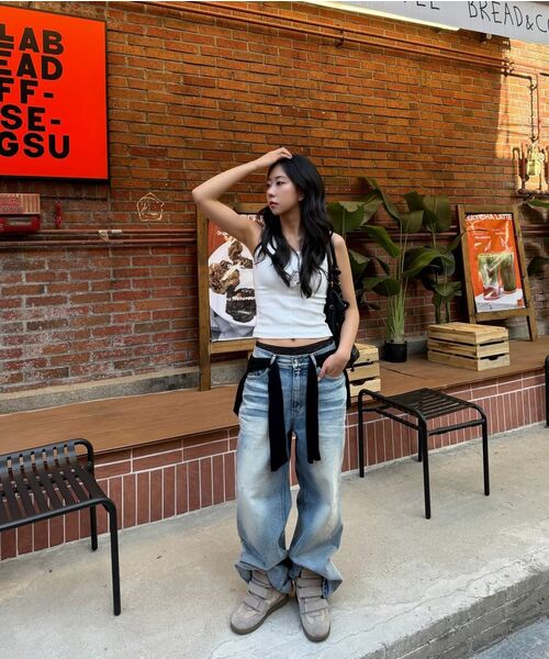 NINEZ(ナインゼット)の「シグネチャースリムスリーブレス(2カラー)(Tシャツ/カットソー・レディース・ホワイト/ブラック・SMALL/MEDIUM)」の11枚目の写真