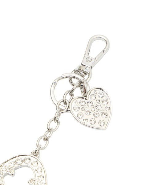 X-girl(エックスガール)の「XG RHINESTONE KEYRING(キーホルダー・レディース・シルバー/ブラック・ONE SIZE)」の4枚目の写真