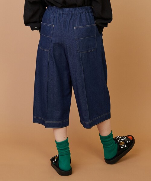 FRAPBOIS(フラボア)の「モイストデニム ハーフパンツ(その他パンツ・レディース・ブルー/ネイビー・2/1)」の4枚目の写真