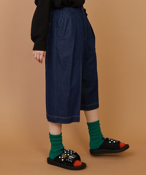 FRAPBOIS(フラボア)の「モイストデニム ハーフパンツ(その他パンツ・レディース・ブルー/ネイビー・2/1)」の5枚目の写真